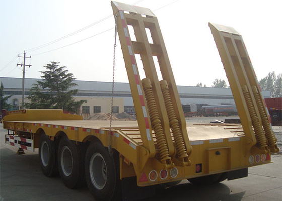 20FT 3 Axle Low Bed Trailer 11.00R20 50 Tons Trailer Low  12 Tires