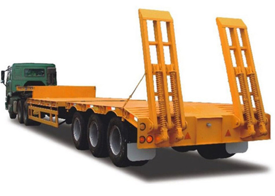 20FT 3 Axle Low Bed Trailer 11.00R20 50 Tons Trailer Low  12 Tires