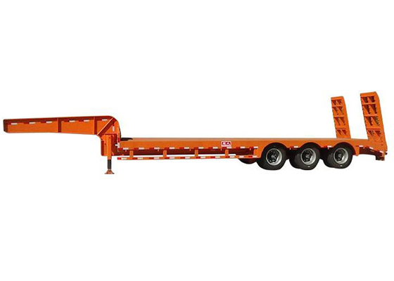 Transport 60000kg Low Bed Semi Trailer JOST Lowboy Semi