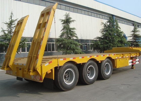 20FT 3 Axle Low Bed Trailer 11.00R20 50 Tons Trailer Low  12 Tires