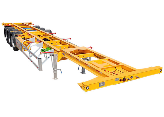 Blue 3 Axles 40ft Skeleton Container Semi Trailer BPM Suspension