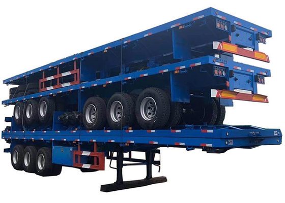 Fuwa Flatbed Truck Trailer 13Ton Flatbed 18 Wheeler Carbon Steel