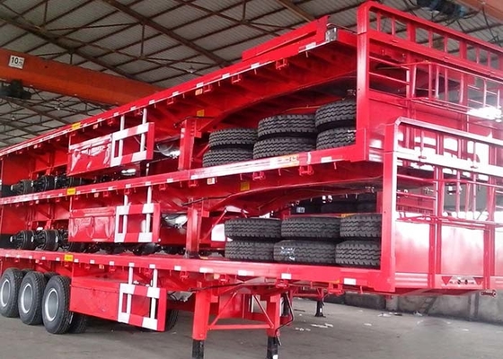 3Axle 40ft Flatbed Truck Trailer 4000kg Flatbed Semi Trailer