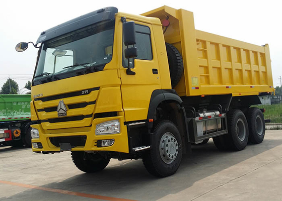 Yellow 2022mm Sinotruk Howo 6x4 Dump Truck 375Hp 25 Ton Dump