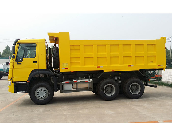 Yellow 2022mm Sinotruk Howo 6x4 Dump Truck 375Hp 25 Ton Dump