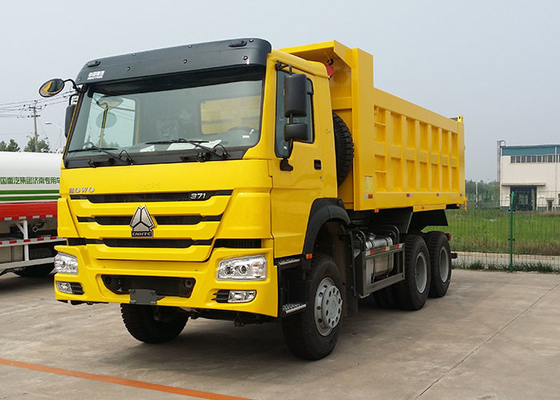 Yellow 2022mm Sinotruk Howo 6x4 Dump Truck 375Hp 25 Ton Dump