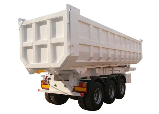 Hydraulic 16mm Tipper Trailer Truck 70000kg 3 Axle Semi Trailer